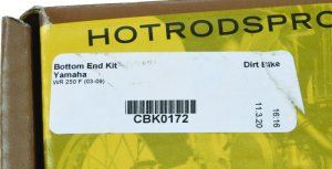 Yamaha WR 250 F Bottom End Kit - Hot Rods - Stroker Crankshaft Option Available - `03-`09